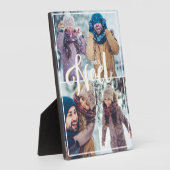 Weihnachten Script Family Foto Keepake Collage Pla Fotoplatte (Seite)