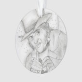 Weihnachten - Scrooge in Schwarz und Weiß Ornament (Vorderseite)