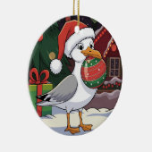 Weihnachten - Seagull Chip - WeihnachtsMöwe Keramik Ornament (Rechts)