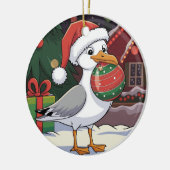 Weihnachten - Seagull Chip - WeihnachtsMöwe Keramik Ornament (Links)