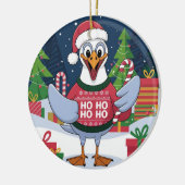 Weihnachten - Seagull Chip - WeihnachtsMöwe Keramik Ornament (Links)
