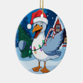 Weihnachten - Seagull Chip - WeihnachtsMöwe Keramik Ornament (Rechts)