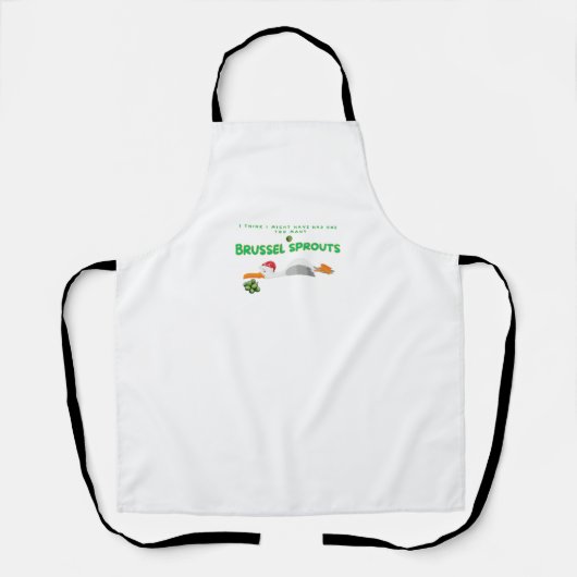 Weihnachten Seagull - Zu viele Brussel Sprouts Schürze (Vorderseite)