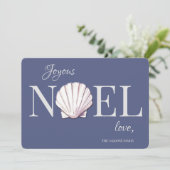 Weihnachten Seashell Holiday Card (Stehend Vorderseite)