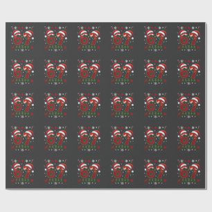 Weihnachten Sechs Sieben 67 Santa Xmas Gen Alpha Geschenkpapier