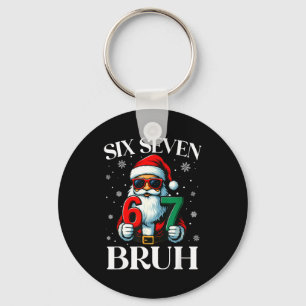 Weihnachten Sechs Sieben Bruh Meme 6 7 Slang Cool  Schlüsselanhänger