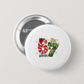 Weihnachten Sechs Sieben Lustig Trendig 6 7 Virale Button (Vorne & Hinten)