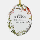 Weihnachten Segeln Aquarellwald Urlaub Keramik Ornament (Rechts)