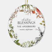 Weihnachten Segeln Aquarellwald Urlaub Keramik Ornament (Links)