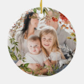 Weihnachten Segeln Aquarellwald Urlaub Keramik Ornament (Hinten)