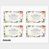 Weihnachten Segeln Aquarellwald Urlaub Rechteckiger Aufkleber (Blatt)