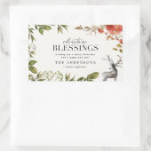 Weihnachten Segeln Aquarellwald Urlaub Rechteckiger Aufkleber (Tasche)