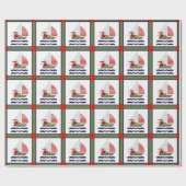 Weihnachten segeln geschenkpapier (Flach)