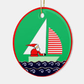 Weihnachten segeln keramik ornament (Links)