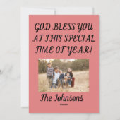 Weihnachten Segen eine Familie Foto und Name (Rückseite)