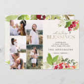 Weihnachten Segen Gold Foto Aquarellfolien (Vorne/Hinten)