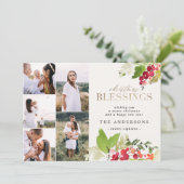 Weihnachten Segen Gold Foto Aquarellfolien (Stehend Vorderseite)