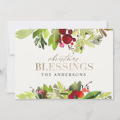 Weihnachten Segen Gold Foto Aquarellfolien (Rückseite)