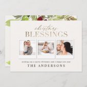 Weihnachten Segen Gold Foto Aquarellfolien h (Vorne/Hinten)