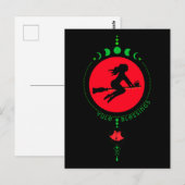 Weihnachten Segen, Hexenmond Postkarte (Vorne/Hinten)