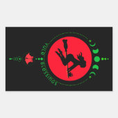 Weihnachten Segen, Hexenmond Rechteckiger Aufkleber (Vorderseite)