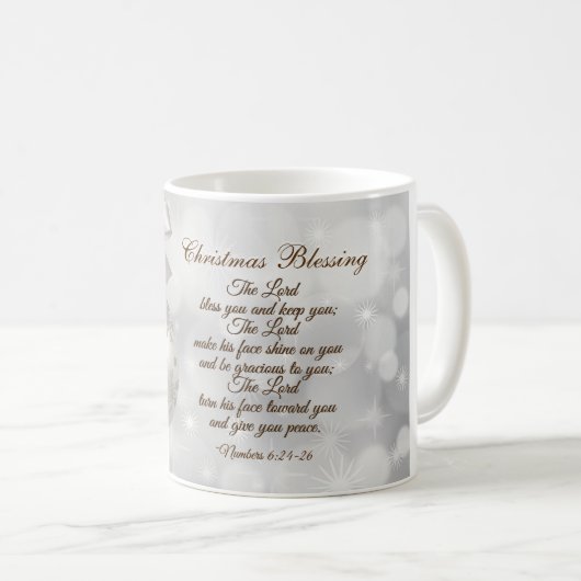 Weihnachten Segen Lord segne Sie Zahlen 6:24-26 Kaffeetasse (VorderseiteRechts)