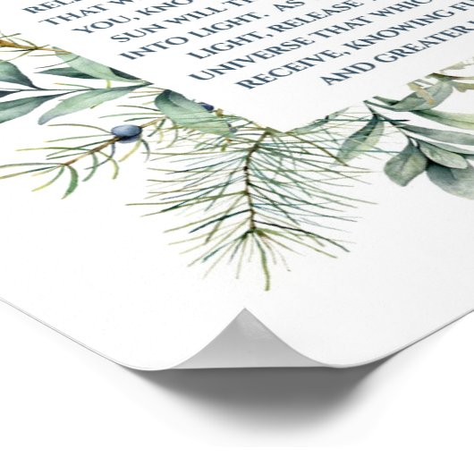 "Weihnachten Segen" Poster (Ecke)