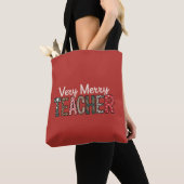 Weihnachten Sehr frohe Lehrerin Leopard Tree Tasche (Von Nahem)