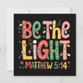 Weihnachten sei das Licht Xmas christlicher Urlaub (Vorderseite)