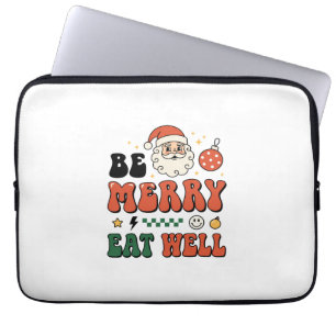 Weihnachten Sei Fröhlich Iss Gut Santa Design Laptopschutzhülle