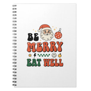 Weihnachten Sei Fröhlich Iss Gut Santa Design Notizblock