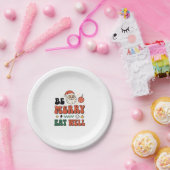 Weihnachten Sei Fröhlich Iss Gut Santa Design Pappteller (Party)