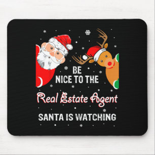 Weihnachten sei nett zum Immobilienmakler Santa Mousepad