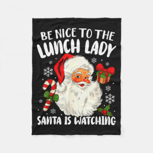 Weihnachten Sei Nett Zur Essensausgabe Santa Beoba Fleecedecke