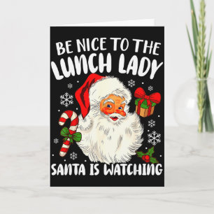 Weihnachten Sei Nett Zur Mensajobstfrau Santa Pass Karte