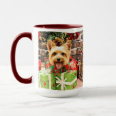 Weihnachten - seidiges Terrier - Haley Tasse (Links)
