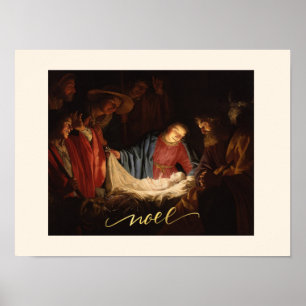 Weihnachten Sein Name ist Jesus Noel Fertig zum Ei Poster