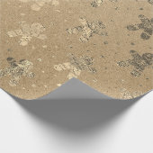 Weihnachten Sepia Gold Gingerbread Man Kraft Geschenkpapier (Ecke)