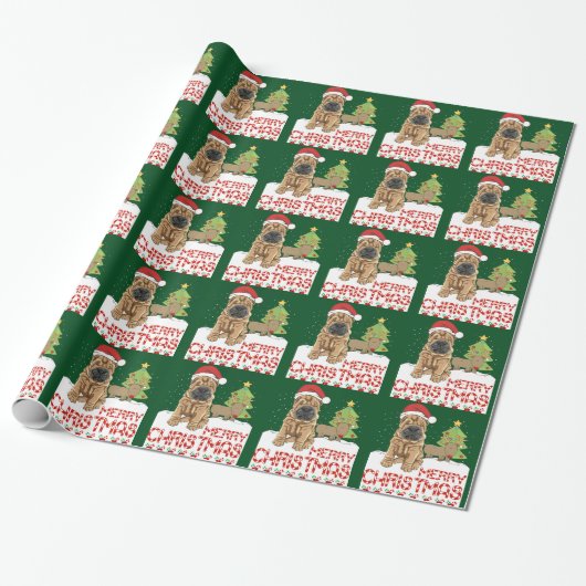 Weihnachten Shar Pei Geschenkpapier (Ungerollt)