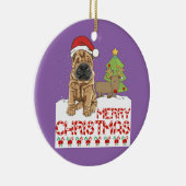 Weihnachten Shar Pei Keramikornament (Rechts)