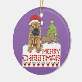 Weihnachten Shar Pei Keramikornament (Links)
