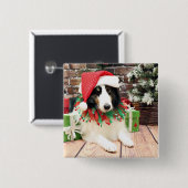 Weihnachten - Sheltie - Bandit Button (Vorne & Hinten)