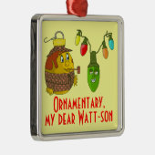 Weihnachten Sherlocks Holmes Silbernes Ornament (Rechts)