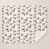 Weihnachten, Sherpa-Decke, Urlaub, Rentiere Sherpadecke (Vorderseite (Horizontal))