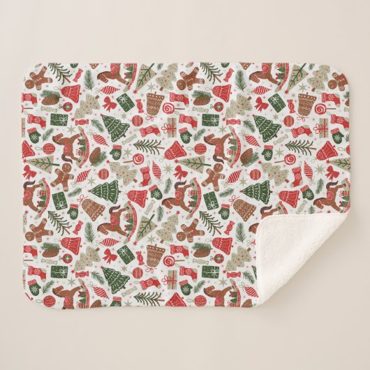 Weihnachten Sherpadecke (Vorderseite (Horizontal))