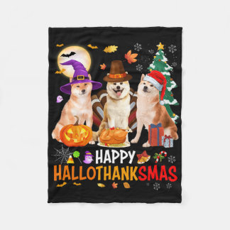 Weihnachten Shi Inu Santa Halloween Frohe Hallotha Fleecedecke