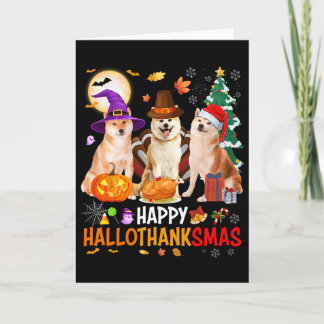 Weihnachten Shi Inu Santa Halloween Frohe Hallotha Karte