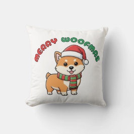 Weihnachten Shiba Inu Pillow: Fröhliche Woofmas Kissen