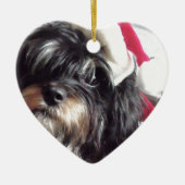 Weihnachten Shih Poo Keramikornament (Vorne)