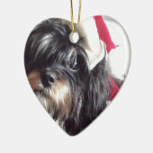 Weihnachten Shih Poo Keramikornament (Links)